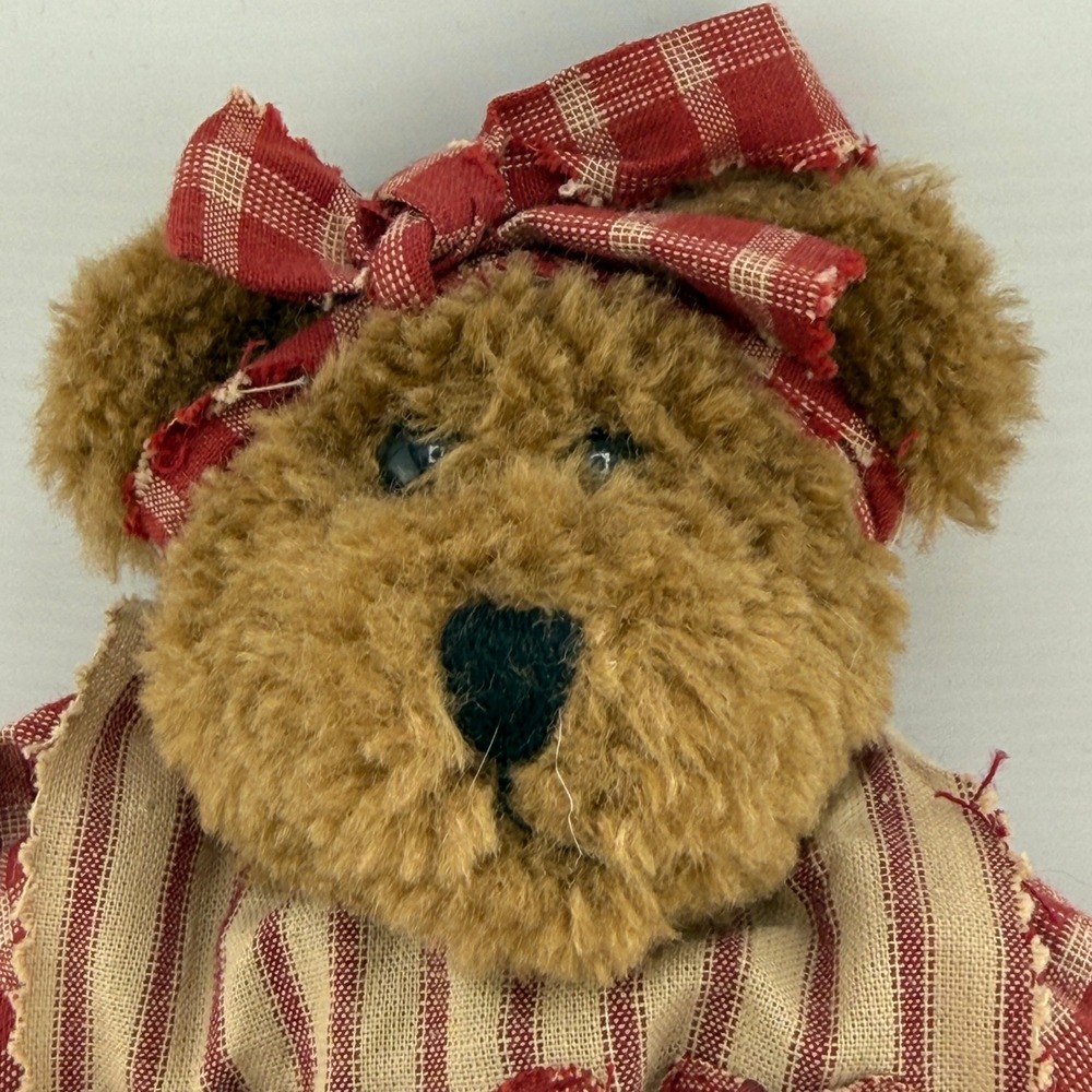 Boyds Bears Artisan Series Plush Bear 14in Red Plaid Dress Vintage Margarita